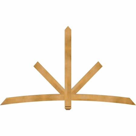 Ekena Millwork Alberta Rough Sawn Timber Gable Bracket, Western Red Cedar, 84"W x 49"H x 2"D x 4"F, 14/12 Pitch GBW084X49X0204ALB00RWR